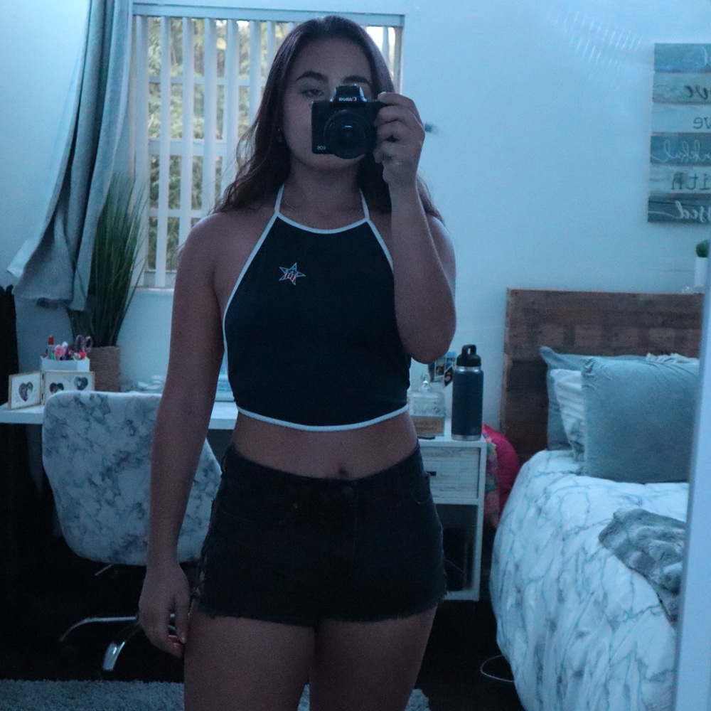 NWT PacSun LA Hearts USA Star Halter Top